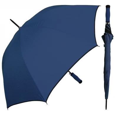 경주 EVA 손잡이 가장자리 블랙 방풍 블랙 금속 프레임 골프 우산