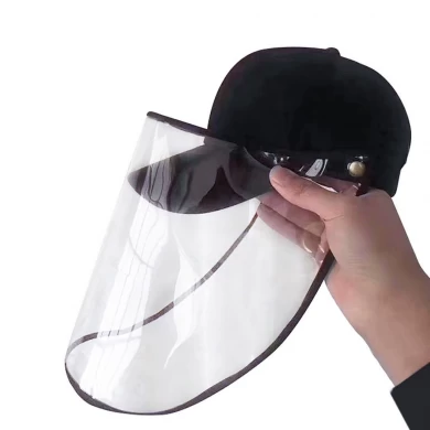 Removable face shield hat mask protection