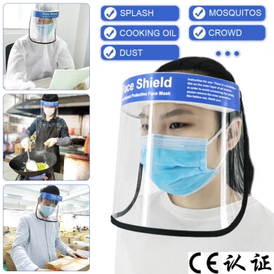 Safety PET clear face shield protection mask ce