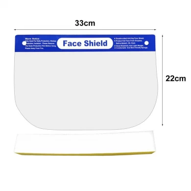Masque de protection transparent pour écran facial de sécurité PET CE