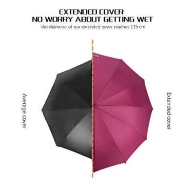 Shaoxing 우산 공장 고품질 25inch 12ribs 자동 열려있는 똑 바른 우산