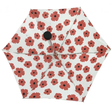 買い物袋の軽い小型ガラス繊維フレーム5の折目の女性ギフトの傘