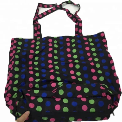 Shopping Bag Points Print Fold Umbrella For Lady