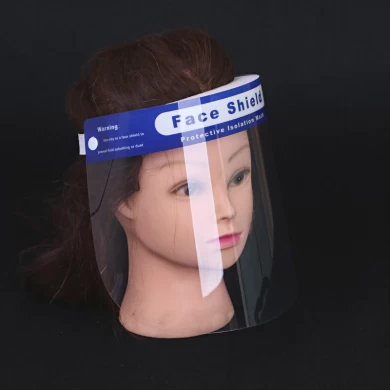 Voorraad PVC transparant beschermend gezichtsmasker