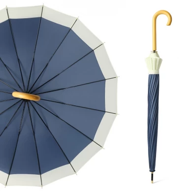 Straight Sun Umbrella with Logo Prints