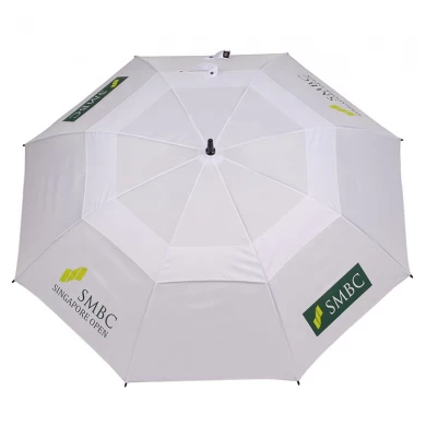 강력한 높은 품질 Windproof 유리 섬유 프레임 골프 중국 공장 우산
