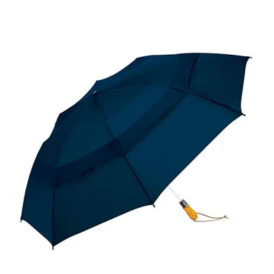 Sun and rain auto open windproof reflective 3 folding umbrella