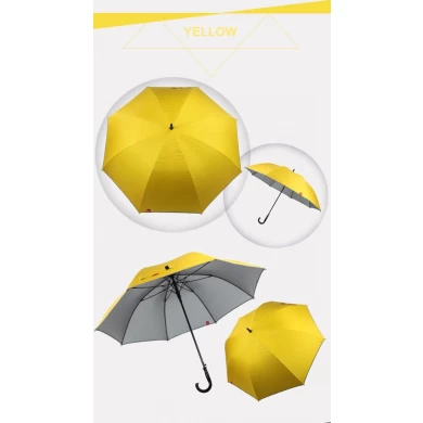 Recubrimiento de plata a prueba de sol dentro del paraguas del logotipo publicitario con bolsa de transporte