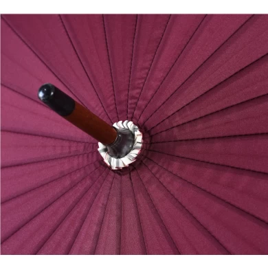 Superwindproof  24k hotsales china wooden umbrella with customized logo