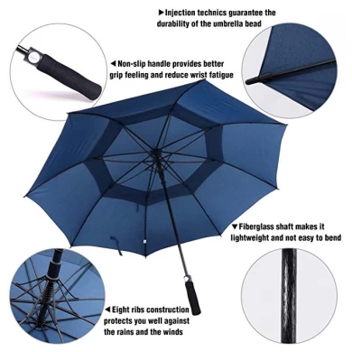 最高品質の大型60インチ家族のための安いカスタムロゴプリントゴルフ傘