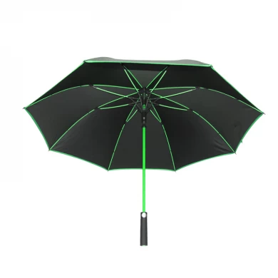 Hochwertiger langer Regenschirm des Geschäfts des großen Mannes und der Frauen färbte Fiberglasrippenregenschirm