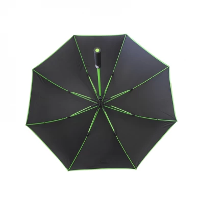 Topkwaliteit Grote heren- en dameszaak paraplu met lange paraplu-kleurige glasvezelribben