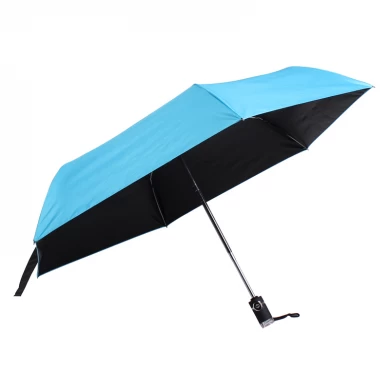 Topkwaliteit Small190T Pongee-stof UV-bescherming Eenvoudig automatisch openen en sluiten van opvouwbare promotionele paraplu's