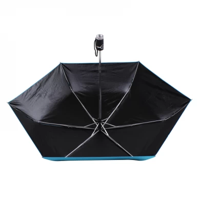 Parapluies promotionnels pliables de qualité supérieure avec protection UV en tissu Pongee Small190T Easy Auto
