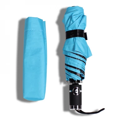 Topkwaliteit Small190T Pongee-stof UV-bescherming Eenvoudig automatisch openen en sluiten van opvouwbare promotionele paraplu's