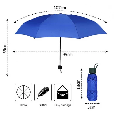 Топ популярный мини ручной открытый ветрозащитный солнцезащитный 3 складной зонт