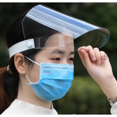 Masque facial anti-poussière jetable réglable transparent