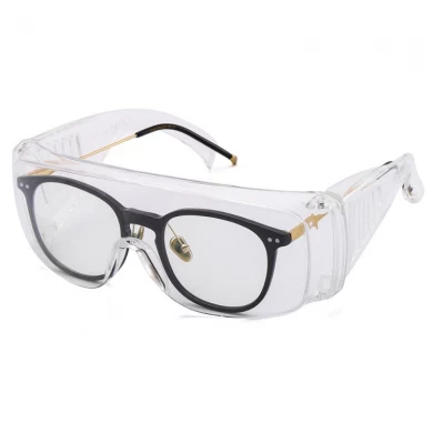 สากล unisex พอดีความปลอดภัยแว่นตาแว่นตาแว่นตาทำงานกลางแจ้งป้องกันด้วยวงยืดหยุ่นของ