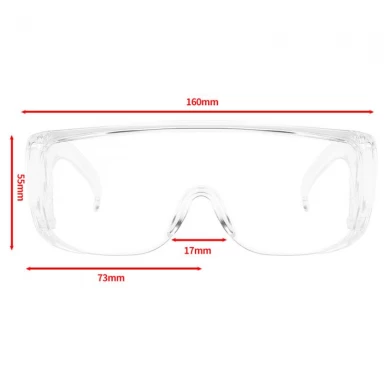 สากล unisex พอดีความปลอดภัยแว่นตาแว่นตาแว่นตาทำงานกลางแจ้งป้องกันด้วยวงยืดหยุ่นของ