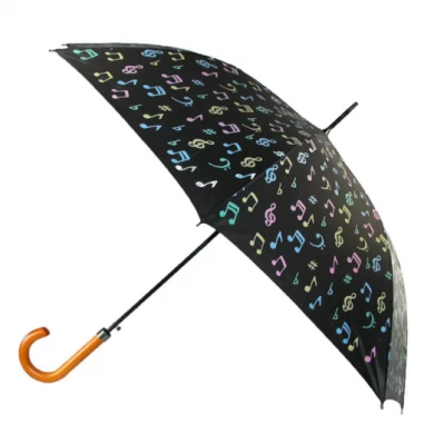 ぬれた色の変更の広告のロゴすべてのパネルはまっすぐな傘を印刷します