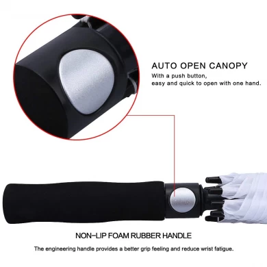 Wholesale Large Automatic Open Straight Windproof Canopy Golf Umbrella with Long Handle