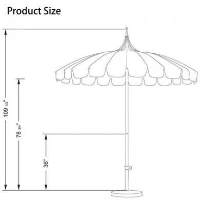 Wholesale Popular Sunshade Custom Printed Luxury Pagoda Patio Party Garden Umbrella