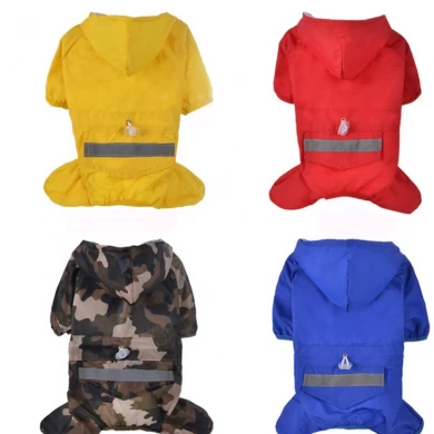 Wholesale Promotional cheap Quality quilted cat pet waterproof olorful clothes dog rain coat