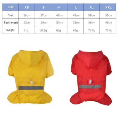 Wholesale Promotional cheap Quality quilted cat pet waterproof olorful clothes dog rain coat