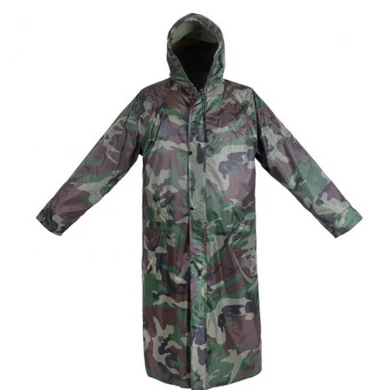 Wholesale Waterproof high quality Promotional cheap Comfortable black Long conjoined  Rain Coat