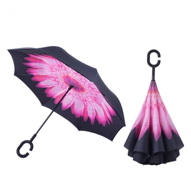 Windproof Compact Reverse Umbrella for Car