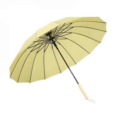 Wood handle vintage style umbrella for lady