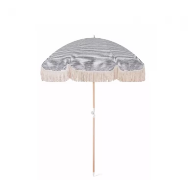 Wooden Pole 190T Pongee Fabric Beach Umbrella
