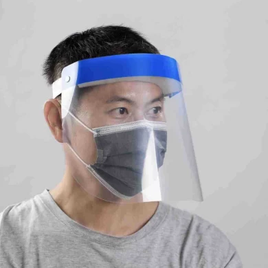 masque de protection du visage jetable transparent avec bouclier
