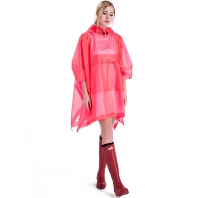 custom made waterproof TPU fabrics womens rain jacket,hiking handbag compostable yellow raincoat rain poncho