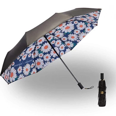 Paraguas plegable personalizado de alta calidad de 21 pulgadas, abierto a medida