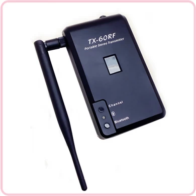 Transmissor de disco silencioso portátil TX-60RF com microfone para discoteca silenciosa