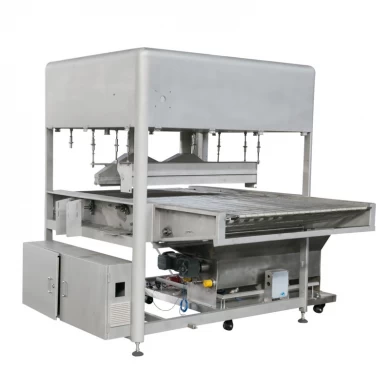Automatic candy bar production line with chocolate enrober machine drizzler cooling tunnel equipment