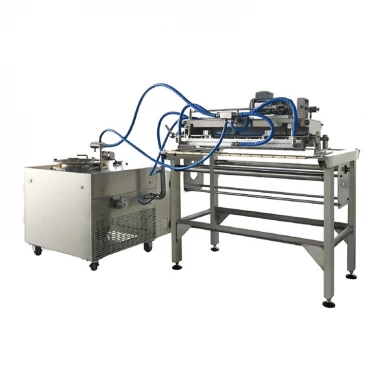 High quality automatic chocolate decorator machine in enrobing line