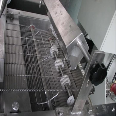 New Technology Automatic Mini chocolate coating machine/ small chocolate enrobing line For sale