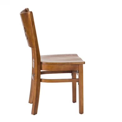 Cafe Wood Chair Wood Back with Cup Cutout Armless Dining Chair Manufacturer