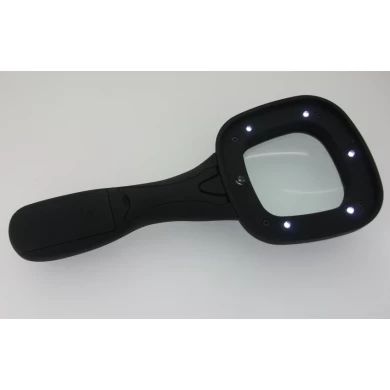 600558 Handheld Magnifier with LED Light + UV Light,LED magnifier,Magnifying glasses