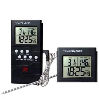 Food Thermometer TP800 Digital Cooking Thermometer with Timer Alarm for Use in Oven, Grill or BBQ Easy Read