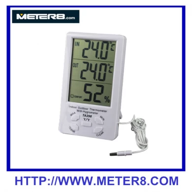 TA298, LCD Digital Indoor Outdoor thermo hygrometer , Humidity and temperature meter