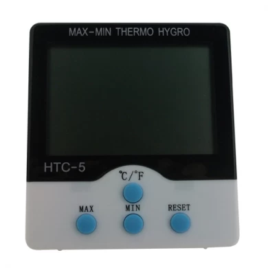 Temperature and Humidity Meter Clock HTC-5