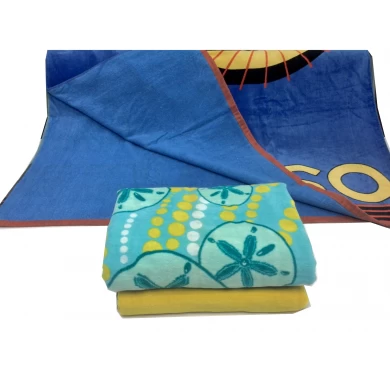 100% cotton reactive printed embroidered beach towels