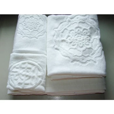 100%cotton soft white bath towel, hotel jacquard towel