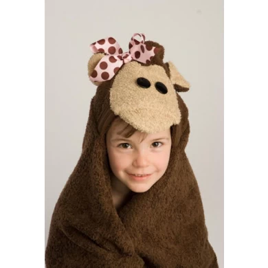 100% natural cotton baby hooded towel