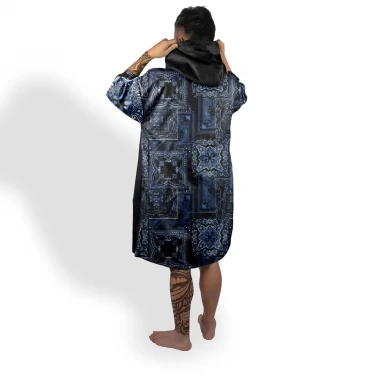 Cotton/Polyester  Customized Adult Surf Poncho Towel Hooded Beach Towel Sublimation Printing Changing Robe