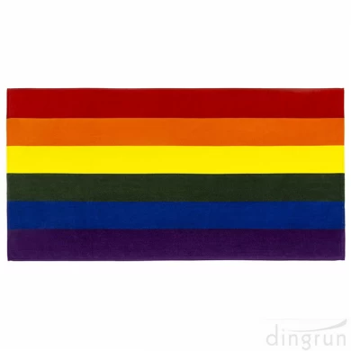 Gay Flag Beach Towel LGBT Pride Parade Rainbow Towel