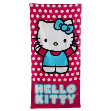 Hello Kitty Logo Sunny Times Beach Towel